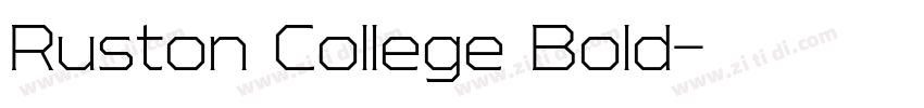 Ruston College Bold字体转换
